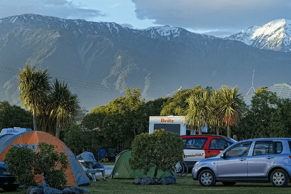 Parking caravans, campervans and motorhomes in Kaikoura