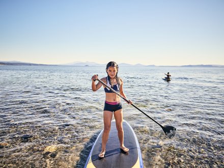 Girl Paddle Boarding