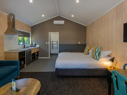 Exterior of cabins in a row