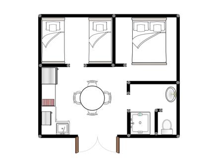 Floor plan in cottage