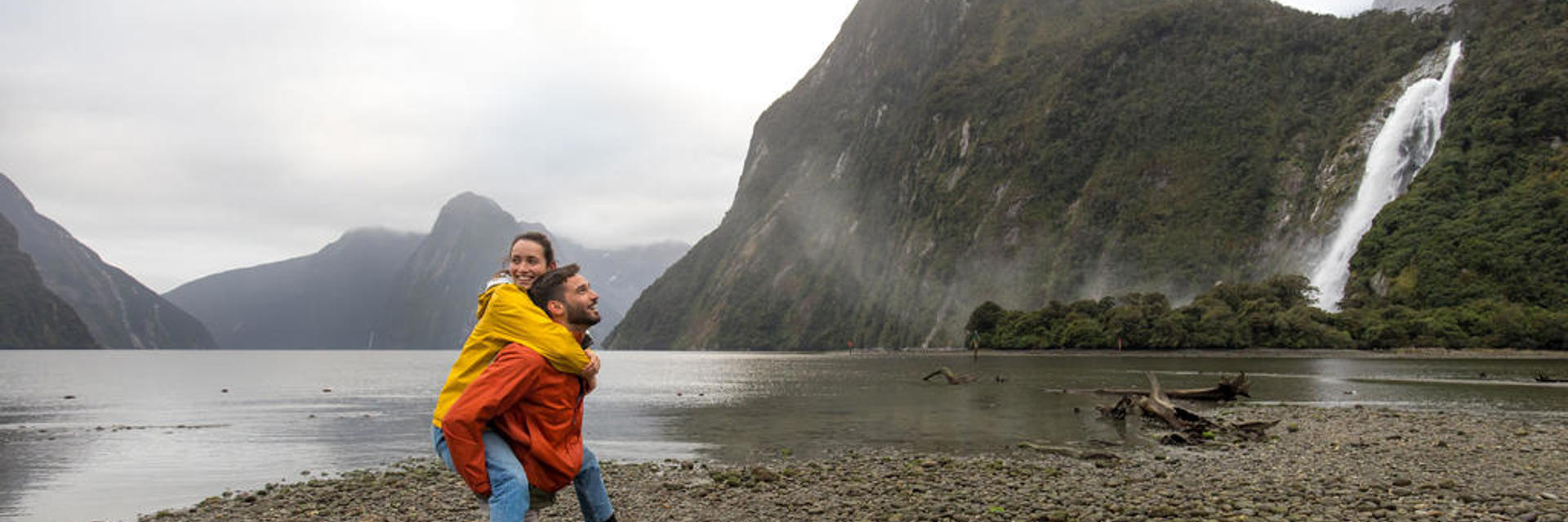 Couple at milford sound