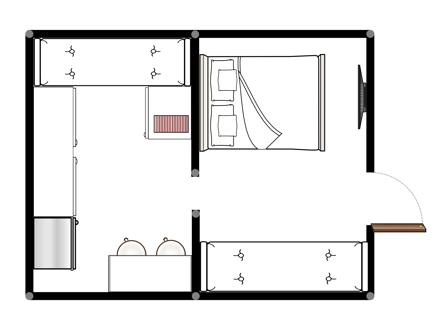 Kitchen Cabin Floor Plan