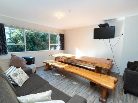 Lodge living area at Ahipara TOP 10 Holiday Park