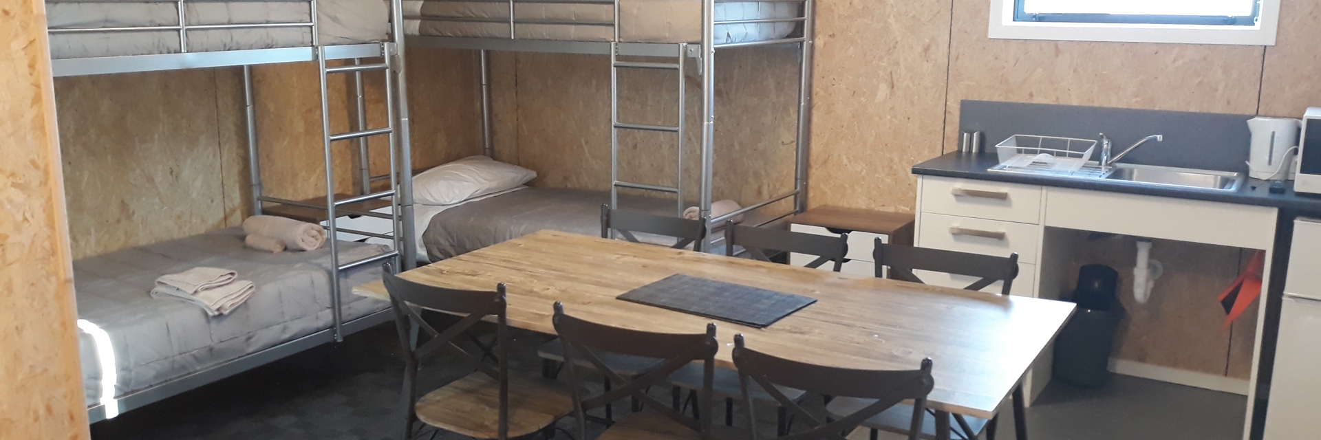 Bunk beds in studio unit