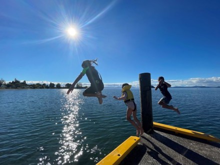 Jumping The Jetty Kids