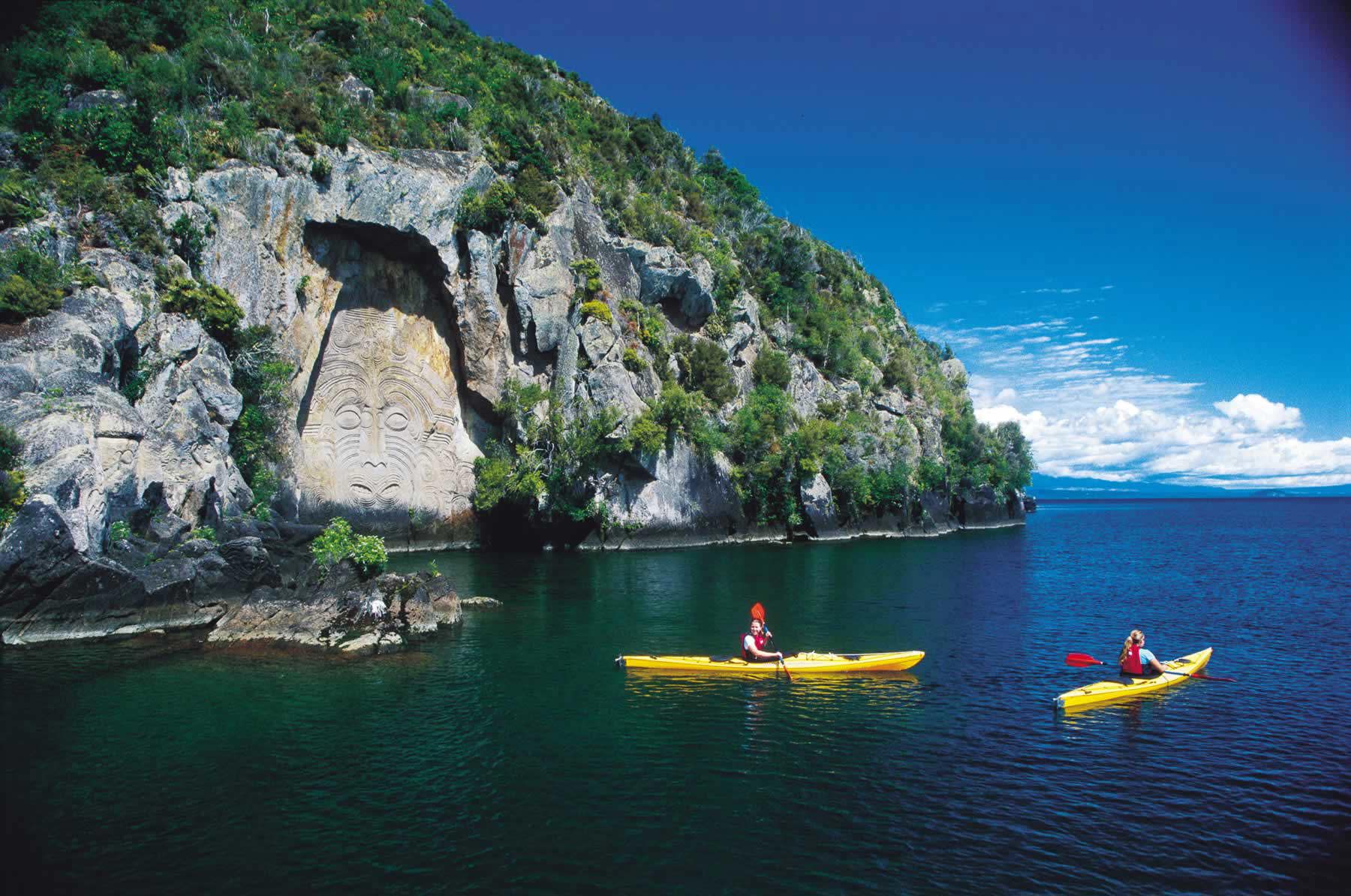 Maori Rock Carvings And Kayaking