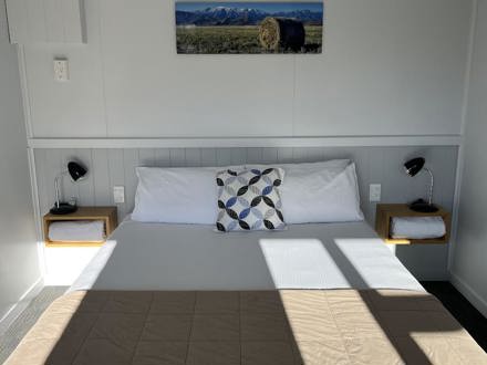 bed in deluxe cabin
