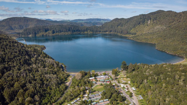 aerial view of Blue Lake