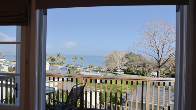 View from Kitchen Cabin at Hihi Beach TOP 10 Holiday Park