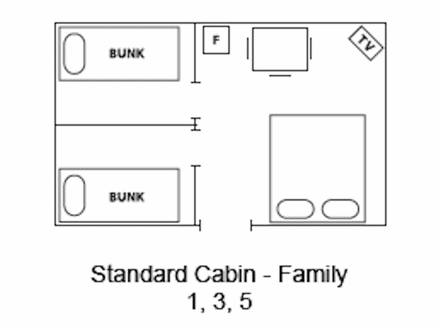 Whangārei standard cabin layout