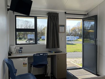 view from inside deluxe cabin