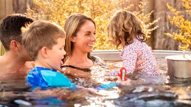 family hot tub at Hanmer Springs
