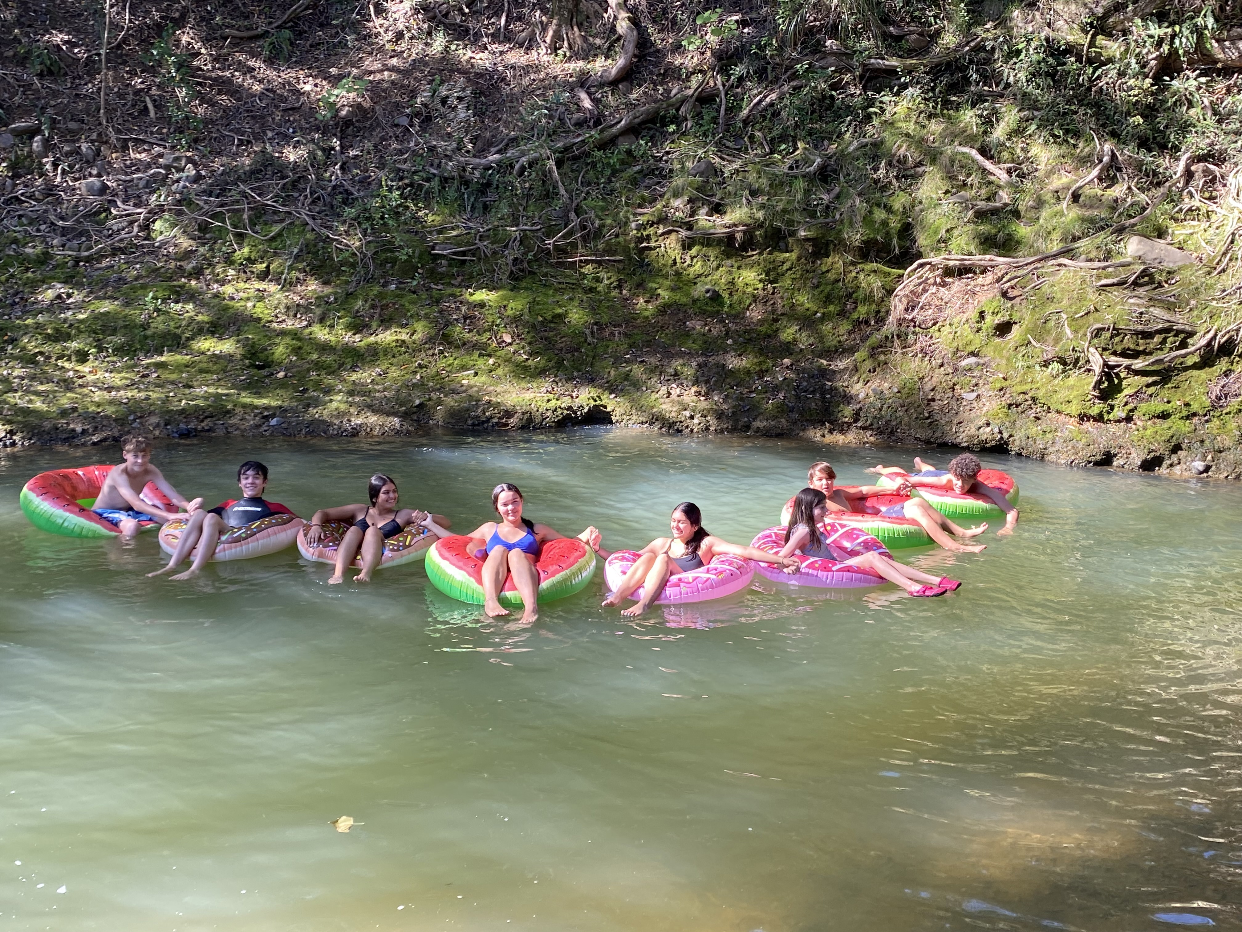 Floating down river Orere Point
